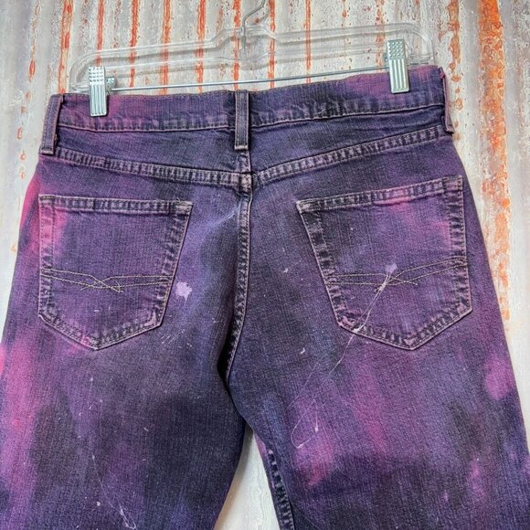 Reworked Levi’s Dyed & Distressed Levis Slim Fit Mens Size 30x32 Patches Holes - Picture 5 of 7